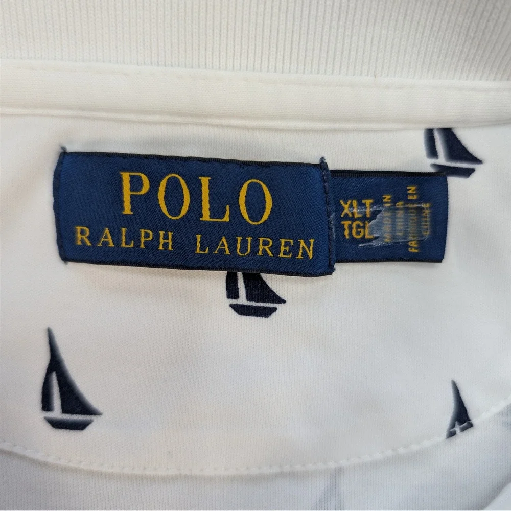 Polo Ralph Lauren XLT Sailboat Print Cotton Polo Big Tall